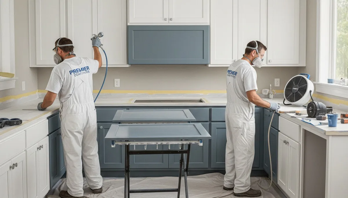 Milwaukee, WI cabinet painting by Milwaukee Paint Pros with durable, professional finish