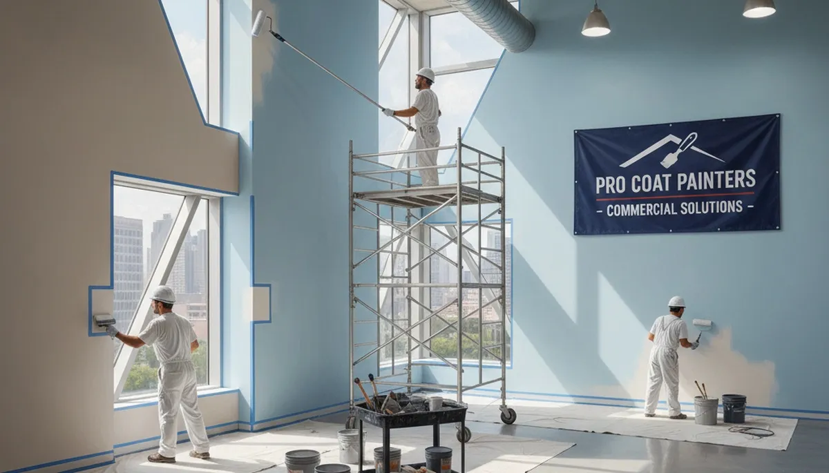 Commercial painting crew applying durable exterior finish in Milwaukee, WI