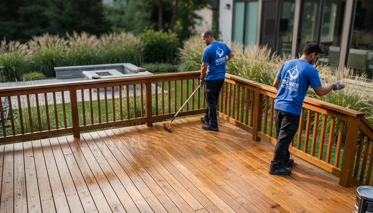 Milwaukee, WI deck sealing by paintersmilwaukee.com for wood protection and weather resistance