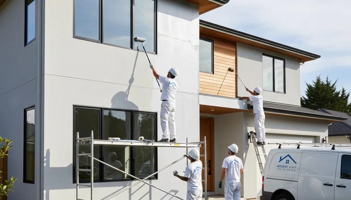 Milwaukee, WI exterior house painting by professional painters on a home exterior