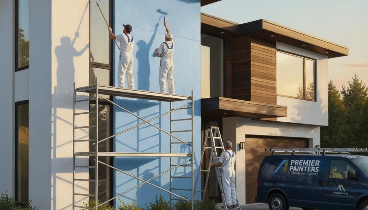 Milwaukee, WI house painters applying exterior paint for durable weather protection and curb appeal