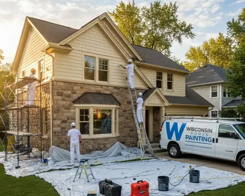 Exterior painting services for Wisconsin homes in Milwaukee, WI by Painters Milwaukee